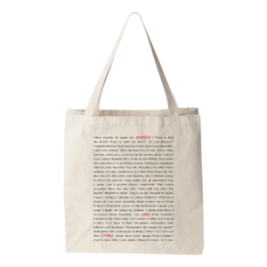 Dinner A Love Story cotton tote bag
